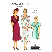 Now & Then Patterns Sewing Pattern The Ritz Pleat Dress Women UK 8 to 22