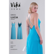 Vikisews Sewing Pattern Lucia Dress Women UK 4-22 Dresses