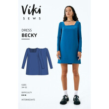 Vikisews Sewing Pattern Becky Dress Women UK 4-22 Dresses