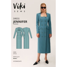 Vikisews Sewing Pattern Jennifer Dress Women UK 4-22 Dresses
