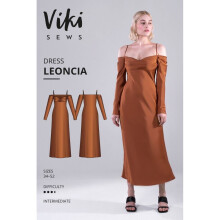 Vikisews Sewing Pattern Leoncia Dress Women UK 4-22 Dresses