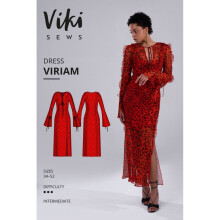 Vikisews Sewing Pattern Viriam Dress Women UK 4-22 Dresses