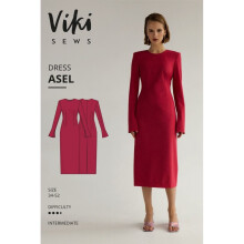 Vikisews Sewing Pattern Asel Dress Women UK 4-22 Dresses