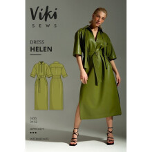 Vikisews Sewing Pattern Helen Dress Women UK 4-22 Dresses