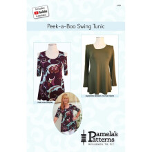 Pamelas Patterns Sewing Pattern Peek A Boo Swing Tunic Women XS-XL Tops, Tunics