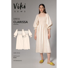 Vikisews Sewing Pattern Clarissa Dress Women UK 4-22 Dresses