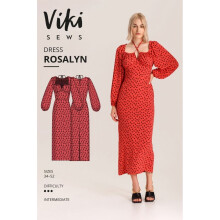 Vikisews Sewing Pattern Rosalyn Dress Women UK 4-22 Dresses