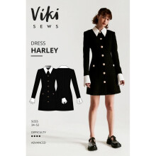 Vikisews Sewing Pattern Harley Dress Women UK 4-22 Dresses