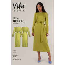 Vikisews Sewing Pattern Odette Dress Women UK 4-22 Dresses
