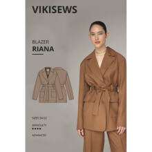 Vikisews Sewing Pattern Riana Blazer Women UK 4-22 Jackets