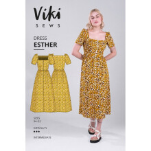 Vikisews Sewing Pattern Esther Dress Women UK 4-22 Dresses