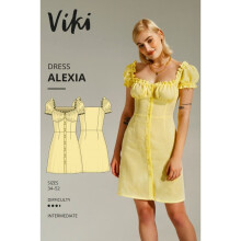 Vikisews Sewing Pattern Alexia Dress Women UK 4-22 Dresses