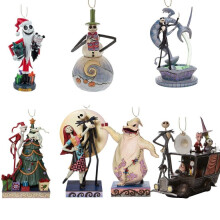 7pcs Nightmare Before The Christmas Jack Sally Christmas Tree Pendant Car Gift Decor
