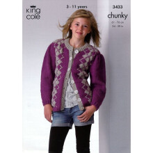 King Cole Magnum Knitting Pattern 3433 Kids 3 - 11 Years