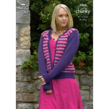 King Cole Merino Knitting Pattern 3265 Women 32 - 44 Inches Cardigans