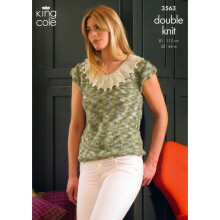 King Cole Shades Knitting Pattern 3563 Women 32 - 44 Inches Tops, Cardigans