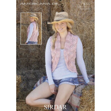 Sirdar Americana Knitting Pattern 9773 Women 32 - 42 Inches Waistcoats