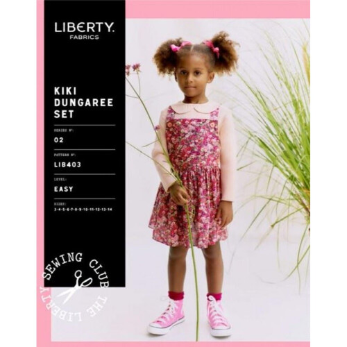 Liberty London Sewing Pattern Kiki Dungaree Set Kids, Teenagers Ages 3
