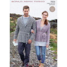 Hayfield Bonus Knitting Pattern 7053 Men, Women 32 - 54 Inches Jackets