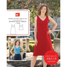 Liesl + Co Sewing Pattern Marais Knit Dress & Top Women XS-XXL Dresses, Tops
