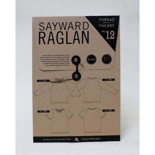 Thread Theory Sewing Pattern Sayward Raglan Men XS-4XL Tops, Sweaters