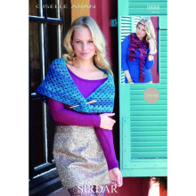 Sirdar Giselle Crochet Pattern 9888 Women One Size Scarves, Wraps