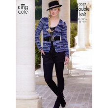 King Cole Merino Knitting Pattern 3357 Women 32 - 42 Inches