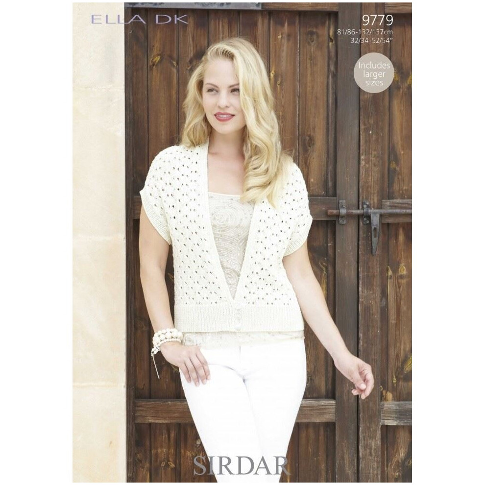 Sirdar Ella Knitting Pattern 9779 Women 32 - 54 Inches Waistcoats