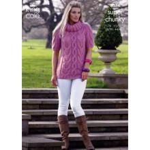 KCP-3574 King Cole Maxi Lite Knitting Pattern for Women 28-46in - Sweaters (Advanced)