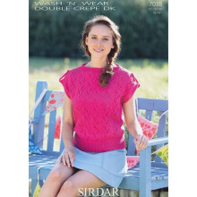 Sirdar Wash N Wear Knitting Pattern 7038 Women 32 - 42 Inches Tops