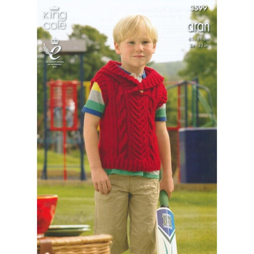 King Cole Big Value Knitting Pattern 3599 Kids 24 - 32 Inches Sweaters