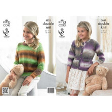 King Cole Country Tweed Knitting Pattern 3832 Kids 22 - 32 Inches