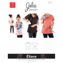 Jalie Sewing Pattern 3882 Eliane Scrub Top Kids, Teenagers, Women 27 Sizes Tops