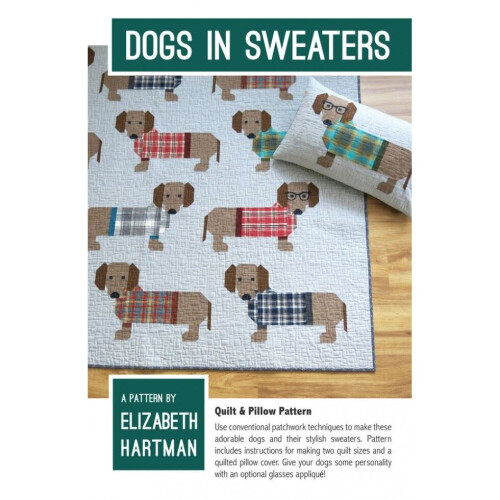 Elizabeth Hartman Quilting Pattern Dogs in Sweaters  Quilts