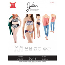 Jalie Sewing Pattern 3886 Julia Camisole Bralette & Panties Kids, Teenagers