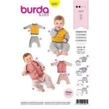 Burda Sewing Pattern 9297 Kids, Baby 56cm- 98cm Jackets, Trousers