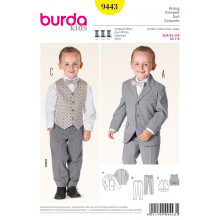 Burda Sewing Pattern 9443 Kids, Baby Ages: 2-8