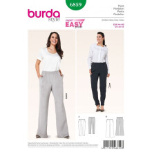 Burda Sewing Pattern 6859 Women 18-20-22-24-26-28-30-32-34 Trousers