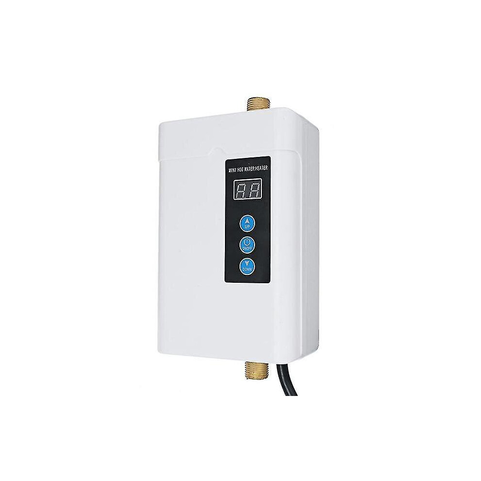 4000/3000W 110V/220V Electric Tankless Instant Water Heater Bathroom Shower Heated Kitchen Faucet Sink Tap Thermostat Heating 9172662185935