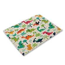 (LC554) Cute Cartoon Dinosaur Place Mats Placemats For Children Kids Fabric Coaster Table Decoration Mat Kitchen Dining Place Mats Pads