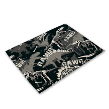 (LC557) Cute Cartoon Dinosaur Place Mats Placemats For Children Kids Fabric Coaster Table Decoration Mat Kitchen Dining Place Mats Pads