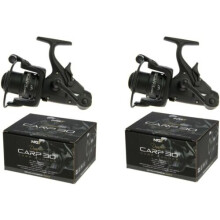 2x Dynamic 30 Carp Deluxe Fishing Free Runner Reel 10+1BB with Spare Spool NGT