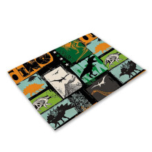 (LC549) Cute Cartoon Dinosaur Place Mats Placemats For Children Kids Fabric Coaster Table Decoration Mat Kitchen Dining Place Mats Pads