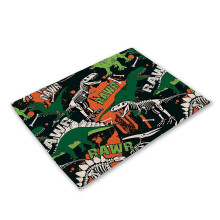 (LC548) Cute Cartoon Dinosaur Place Mats Placemats For Children Kids Fabric Coaster Table Decoration Mat Kitchen Dining Place Mats Pads