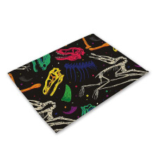 (LC551) Cute Cartoon Dinosaur Place Mats Placemats For Children Kids Fabric Coaster Table Decoration Mat Kitchen Dining Place Mats Pads