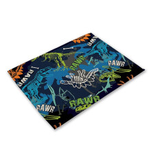(LC550) Cute Cartoon Dinosaur Place Mats Placemats For Children Kids Fabric Coaster Table Decoration Mat Kitchen Dining Place Mats Pads