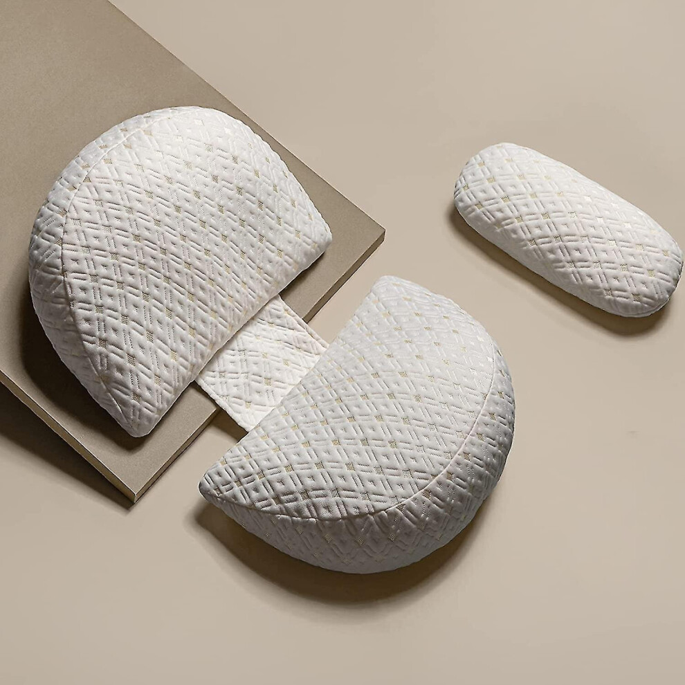 (White) Pregnancy Pillows For Sleeping, Maternity Pillow, Pregnancy Body Pillow Support For Back, Legs, Belly, Hips Of Pregnant Women, Detachable And White