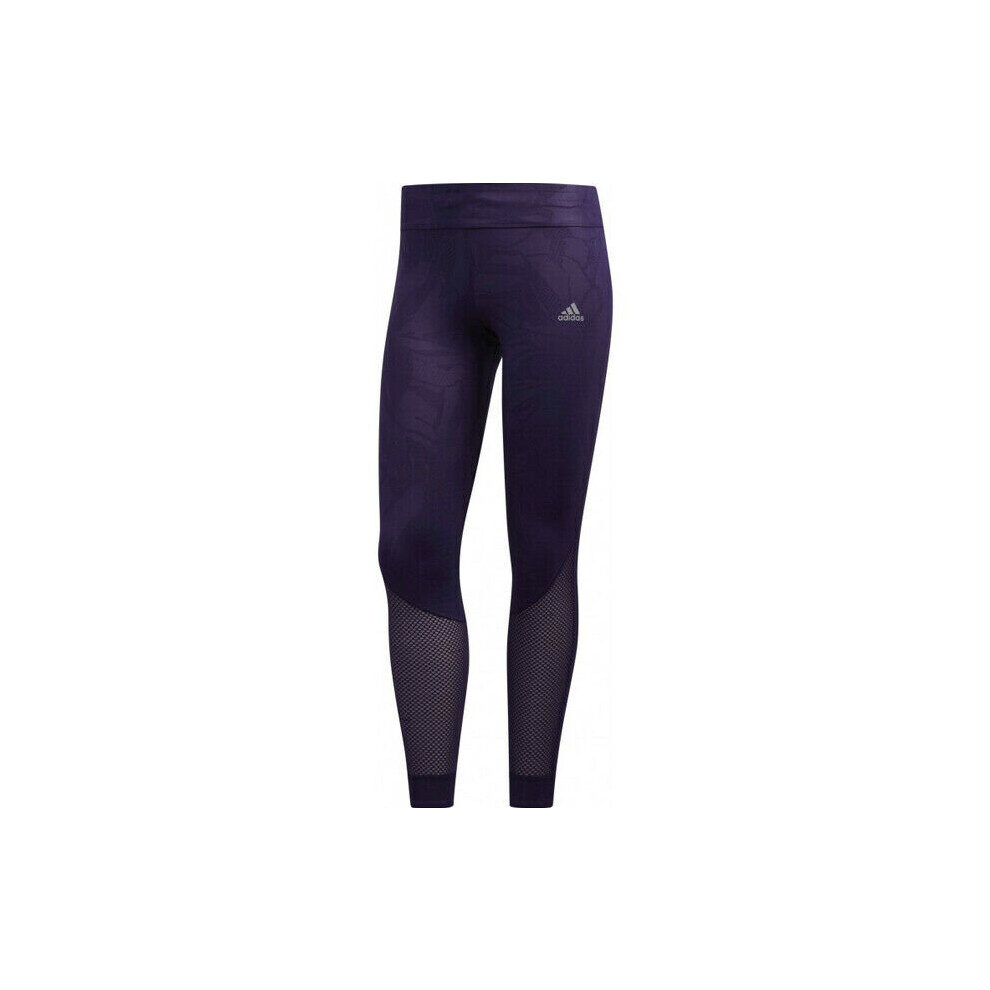 (L, Purple) Adidas Own The Run Womens Leggings Mesh Gym Running Tight Purple DQ2587 (UK )