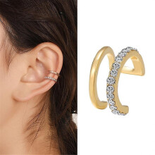 (A19) Vintage Gold Color Leaves Ear Cuff Set Non-piercing Ear Clips Fake Cartilage Earrings Clip