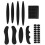 (Black) 27pcs/set Universal Helmet Inner Padding Kit Foam Pads Set Sponge Replacement 1